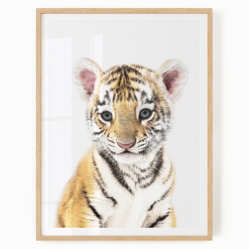 Mom and Baby Tiger Print Jungle Animal Nursery Art Tiger Etsy