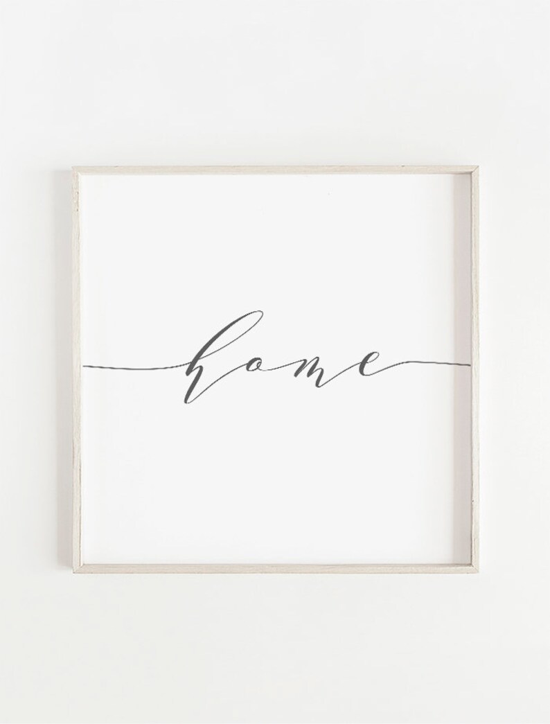 Home Word Printable Living Room Wall Art Home Word Print Etsy