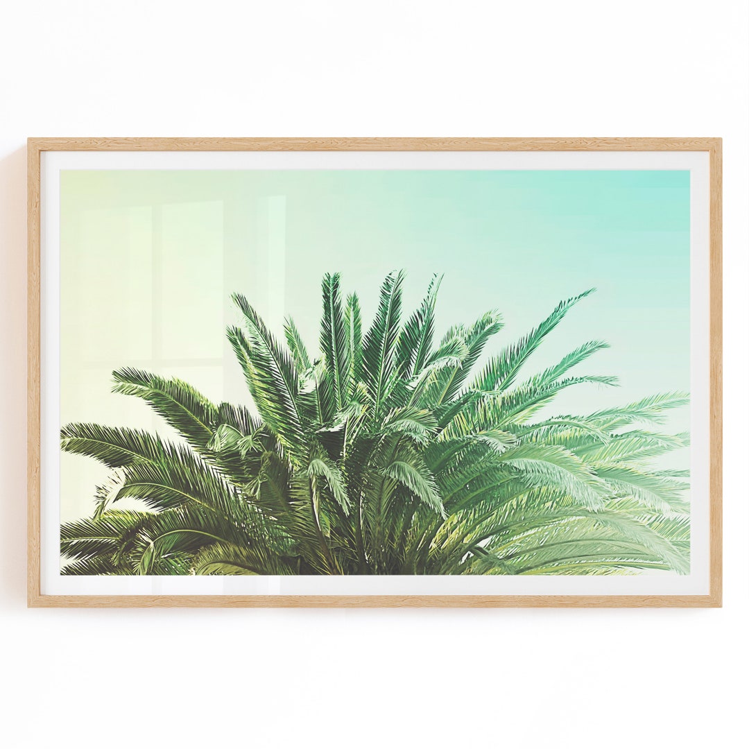 Palm Tree Printable Download - Palm Fronds Art - Turquoise Palm Print ...