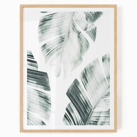 Banana Leaf Print - Digital Download - Tropical Wall Art - Banana Leaves Print - Tropical Printable - Banana Leaf Printable - Tropical Print