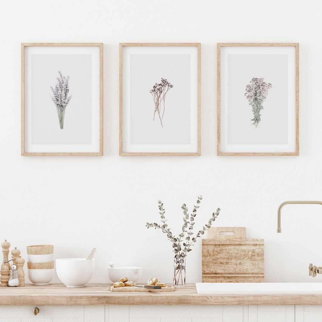 Herb Printable Set of 3 Farmhouse Botanical Print Herb - Etsy