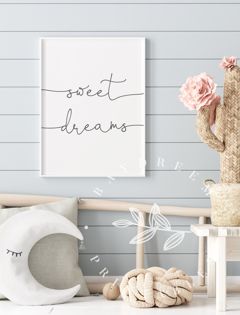 Sweet Dreams Printable Kids Room Quote Kids Room Wall Art Etsy