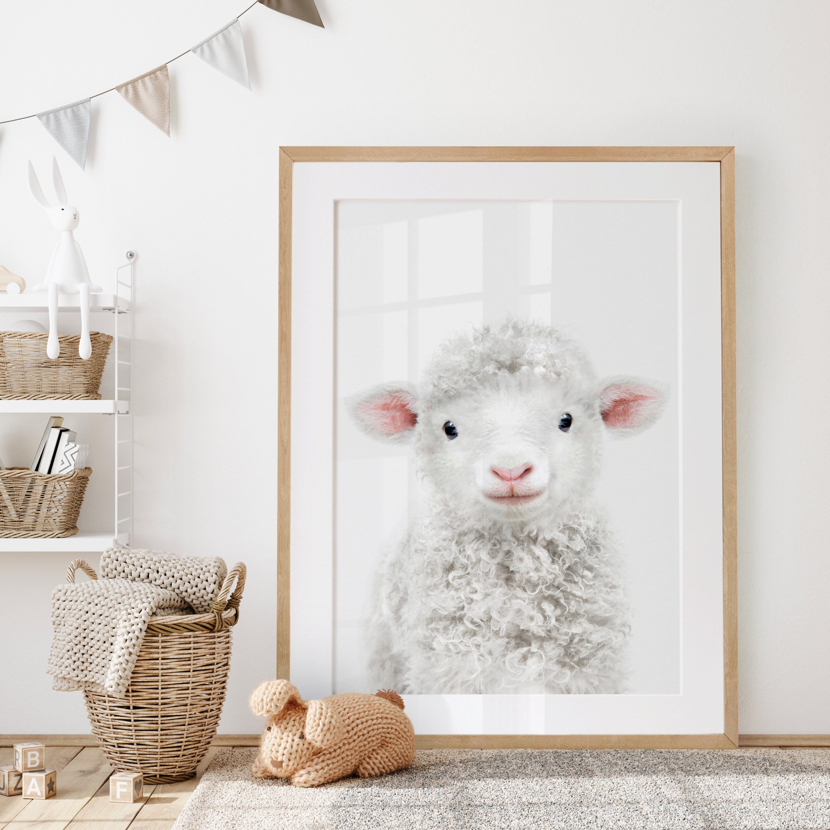 Sheep Nursery Wall Art - Lamb Art - Printable Animal Art for Baby Room ...