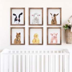 Farm Animals Wall Art Printables - Farmhouse Nursery Prints Digital ...
