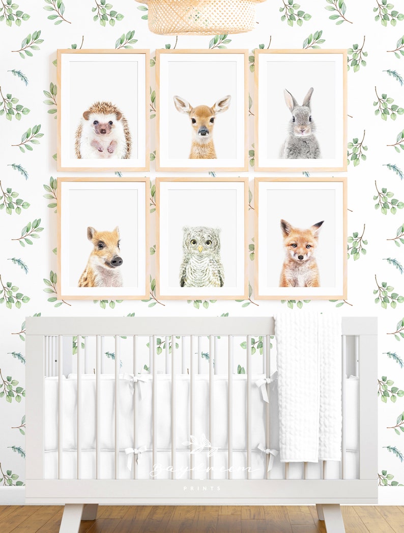 Baby Deer Nursery Print Woodland Nursery Deer Decor Fawn Etsy