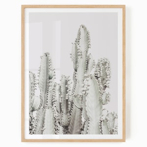 Cactus Print Digital Download - Boho Wall Art - Pastel Cactus - Boho Botanical Art - Large Cactus Portrait Format  - Boho Farmhouse Decor