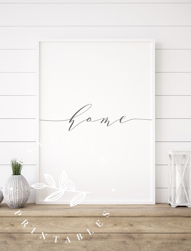 Home Word Printable Living Room Wall Art Home Word Print Etsy