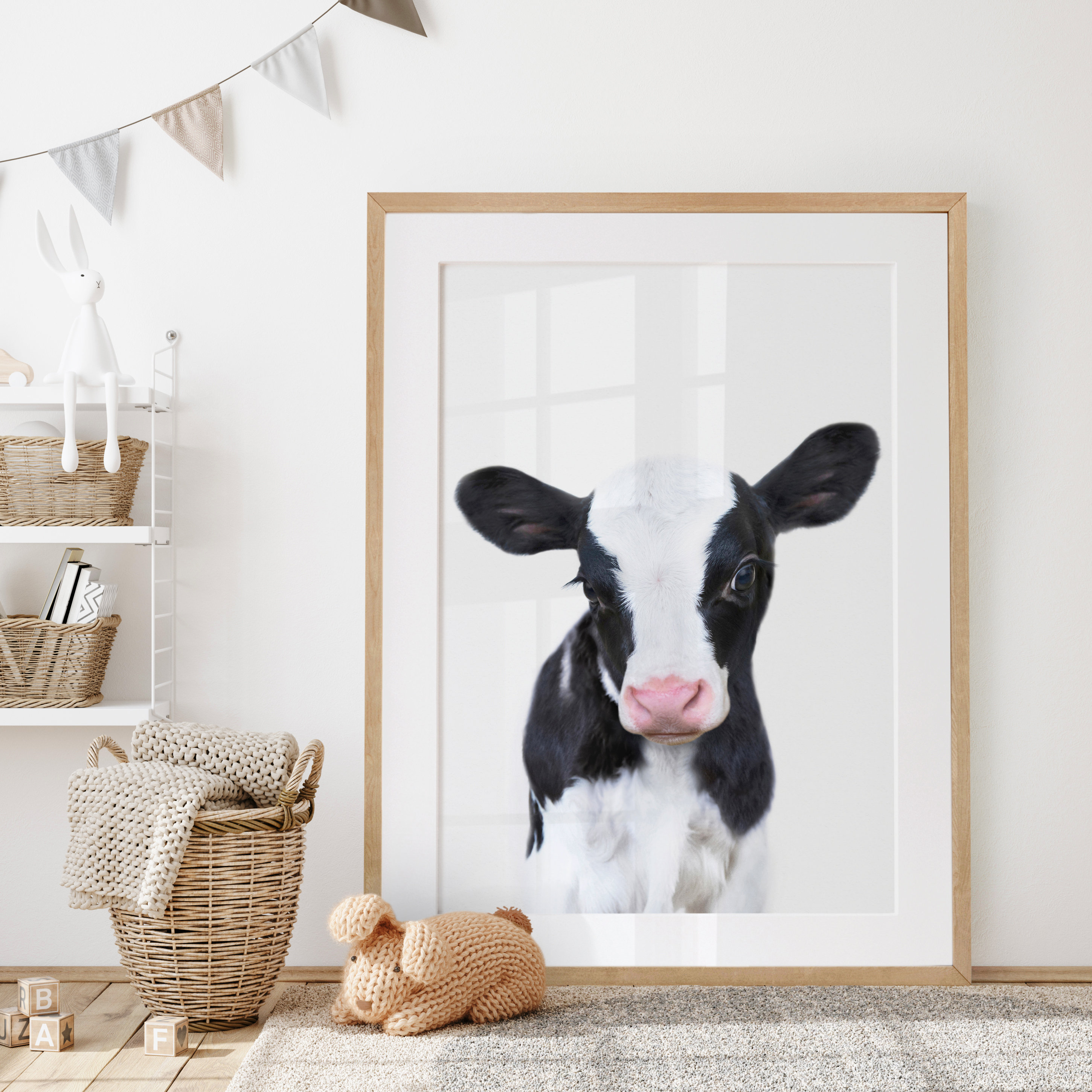 Baby Cow Wall Art Digital Download Farm Animal Nursery Decor Etsy