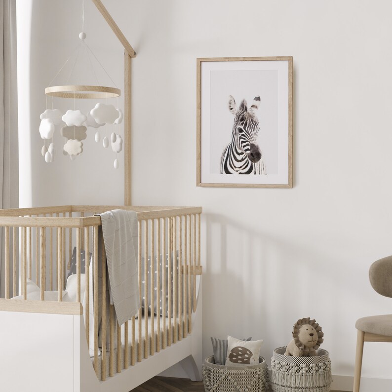 Zebra Wall Art Printable Safari Theme Nursery Decor Baby Etsy