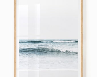 Ocean Print Digital Download, Coastal Wall Art, Beach Photography, Ocean Waves Print, Calming Art, Ocean Water Wall Art, Tranquil Wall Art