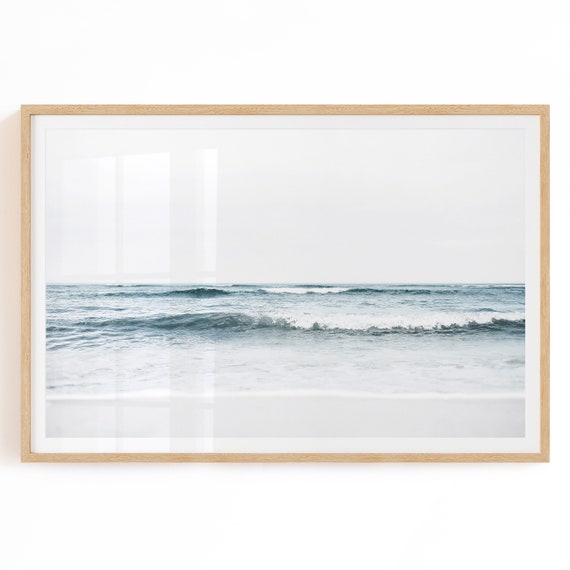 Beach Wall Art Digital Download, Ocean Printable, Beach Print, Coastal Wall Decor, Ocean Art, Neutral Printable Wall Art, Ocean Waves, Beach