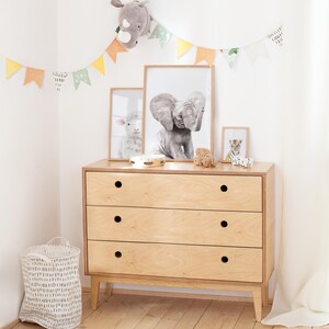 Baby Elephant Nursery Printable - Gender Neutral Baby Room Print - Safari Animal Digital Download - Baby Elephant Print image 2