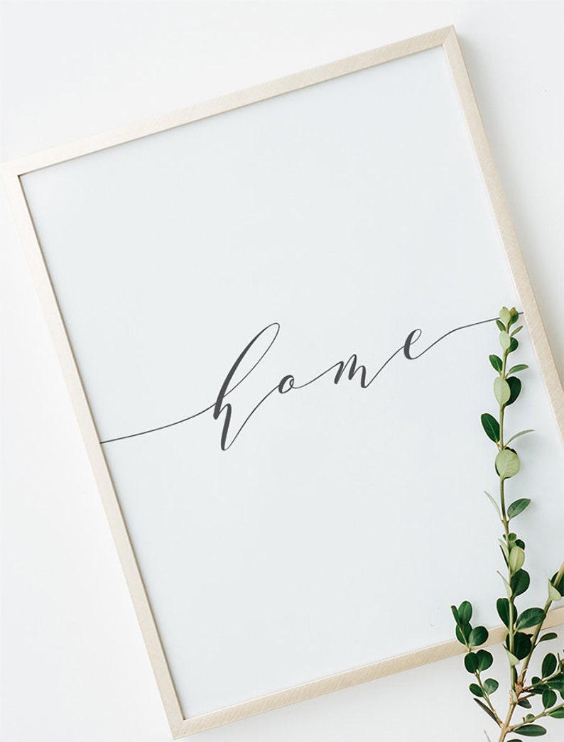 Home Word Printable Living Room Wall Art Home Word Print Etsy