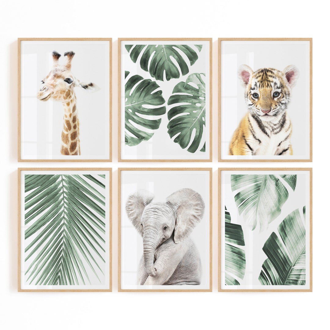 Tropical Nursery Prints Digital Downloads Botanical Nursery Decor