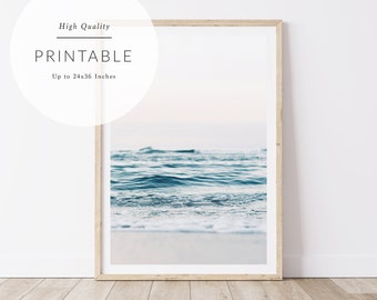 DIGITAL DOWNLOAD Son of a Beach Ocean Typography Quote Illustration Print