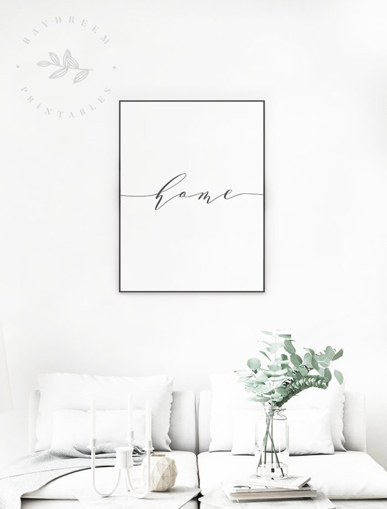 Home Word Printable Living Room Wall Art Home Word Print Etsy