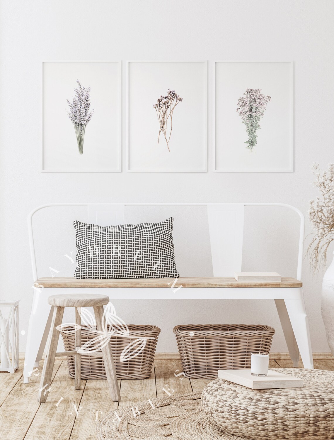 Herb Printable Set of 3 Farmhouse Botanical Print Herb Print | Etsy