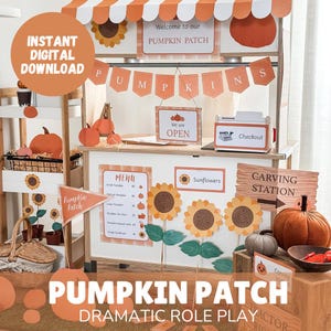 Pumpkin Patch dramatic role play | Educational Learning Resources | EYFS | Homeschool | Ikea toy kitchen | Digital download | Autumn