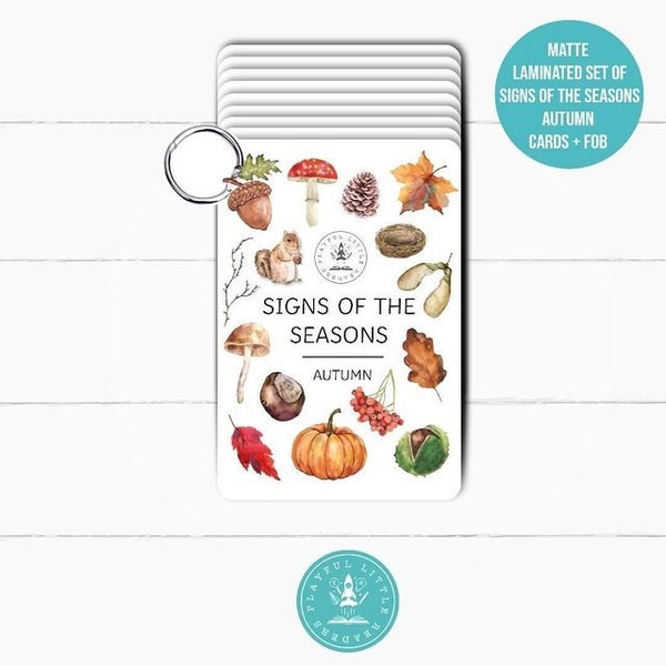 Signs Of The Seasons - Autumn | Flashcards | Educational | Learning Resources Teaching | EYFS | Exploring | Homeschool | Autumn | Nature