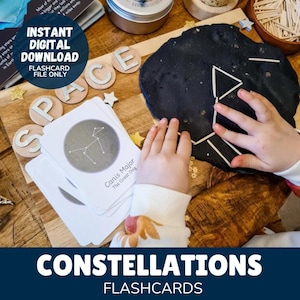 Constellations Flashcards | Printable | Educational | Learning Resources Teaching | Homeschool | STEM | Space | Stargazing | Astronomy