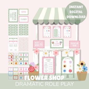 Dramatiskt rollspelset för blomsteraffär | digitalt | nedladdning | utskrivbart | Florist