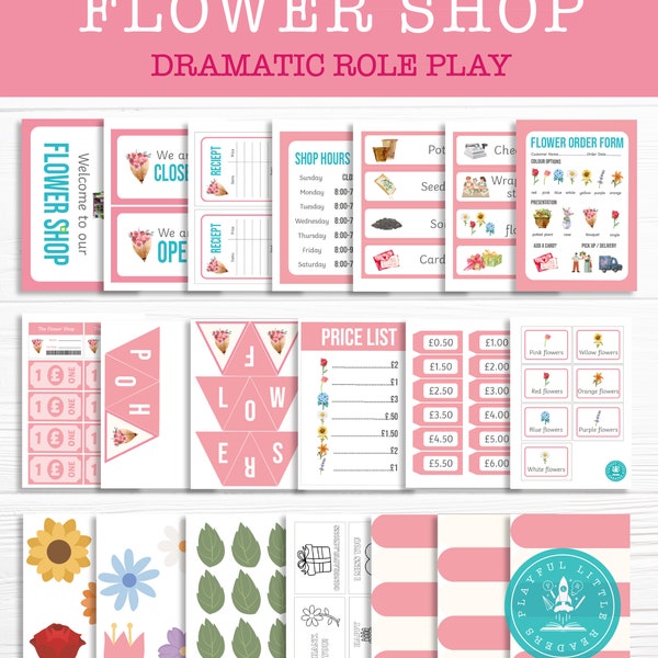 Flower shop dramatic role play | digital | download | printable