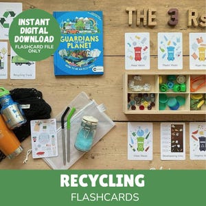 Recycling Environment Flashcards | Printable | Resources Teaching | Childrens | Home Learning | World Earth Day | Save Our Planet | Eco