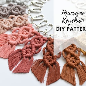 Step by Step Macrame Keychain DIY Pattern for Beginners