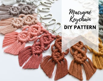 Step by Step Macrame Keychain DIY Pattern for Beginners