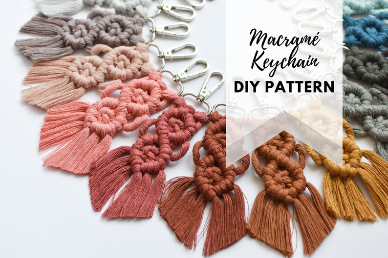 Steg för steg makraményckelrings-DIY-mönster för nybörjare bild 1