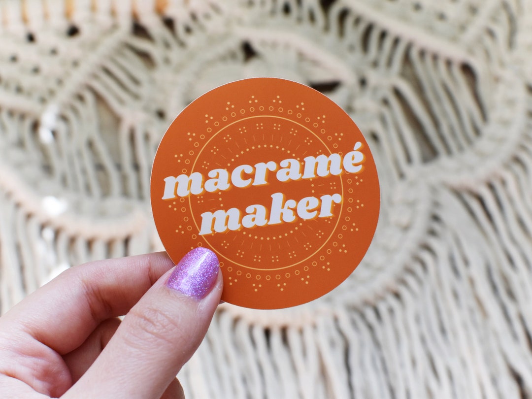 Macrame Maker Matte Vinyl Sticker, Boho Style Die Cut Sticker - Etsy ...