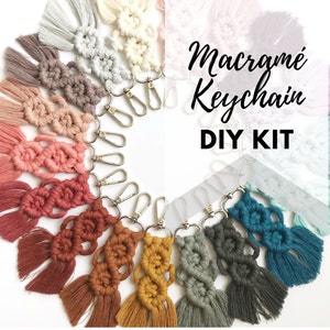 DIY Macrame Keychain Easy Craft Kit, Great for Beginners, 18 Colors