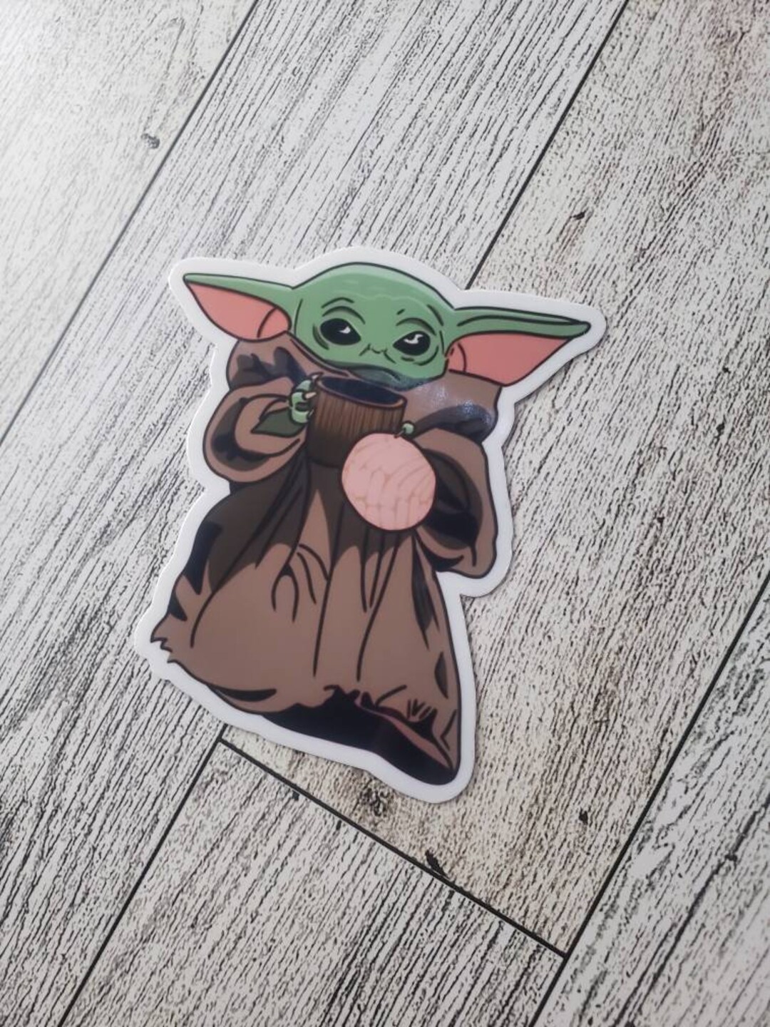 Baby Yoda Concha Sticker Etsy