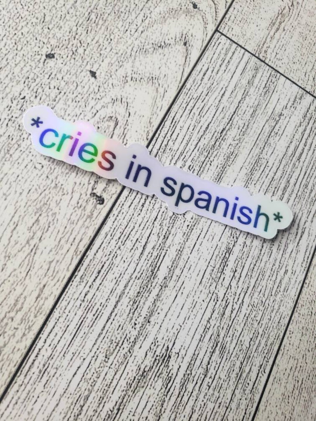Cries in Spanish Sticker Etsy