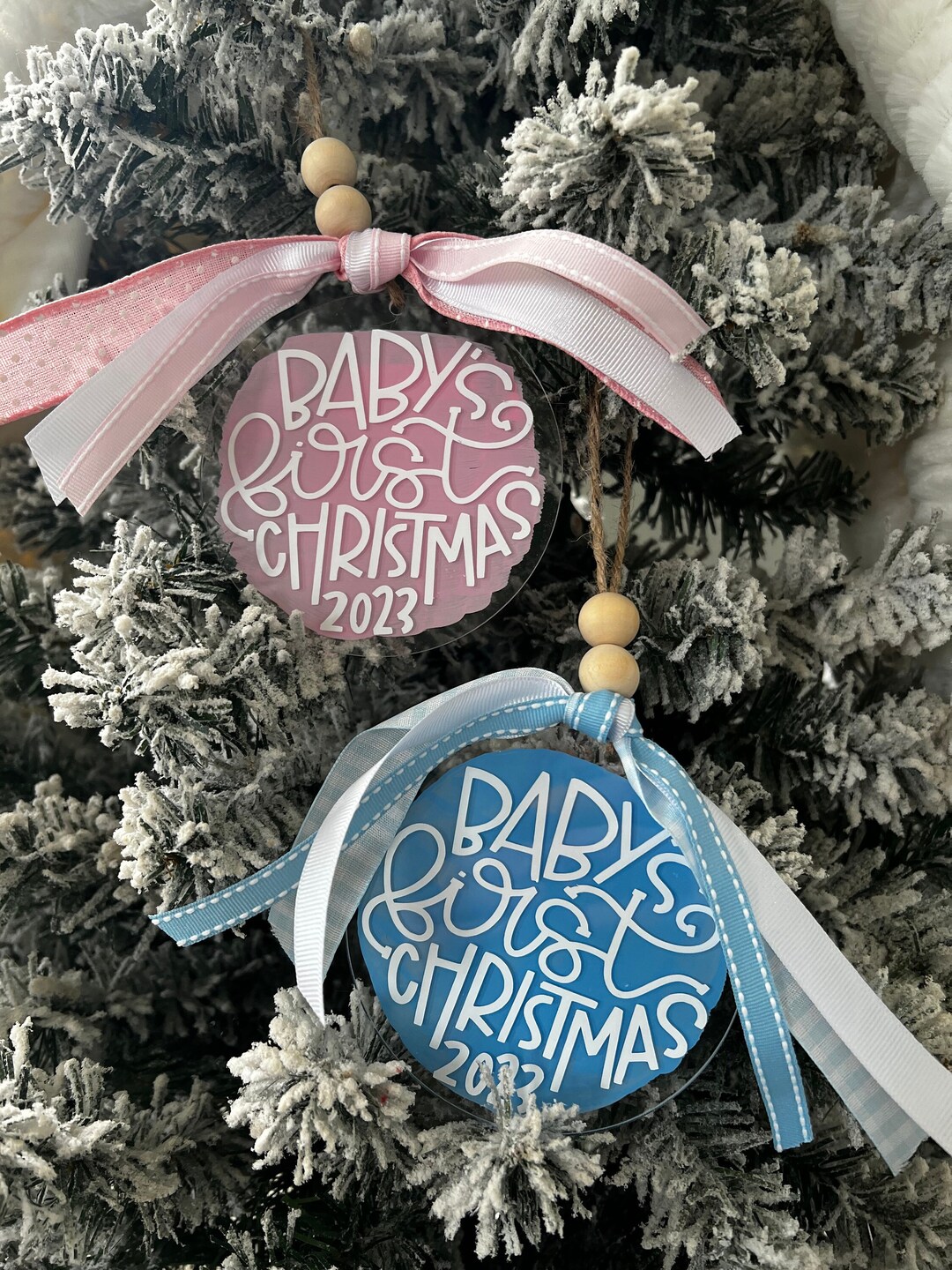 Baby S First Christmas Ornament Etsy