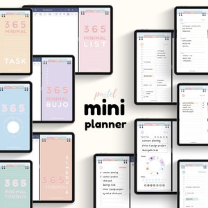 Mini Pastel Digital Planner - Minimalist - GoodNotes Split view - Side by side