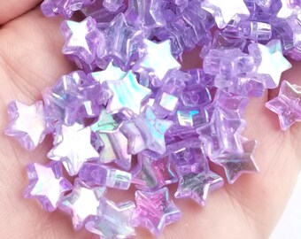 50pcs blue//purple oval 11mm glass beads jewellery making craft UK