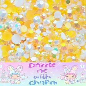 DREAMSICLE rhinestone decorative embellishment mix *Not Edible* ~ Choose Desired Amount