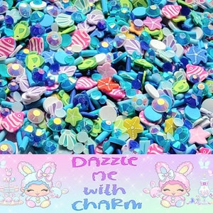 TROPICAL VACATION polymer clay fish ocean animals embellishment mix *Not Edible*