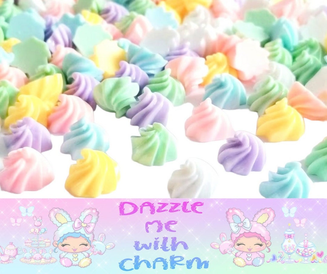 10pcs Pastel Decoden Whip Resin Frosting Melts Cabochon Flatback Candy