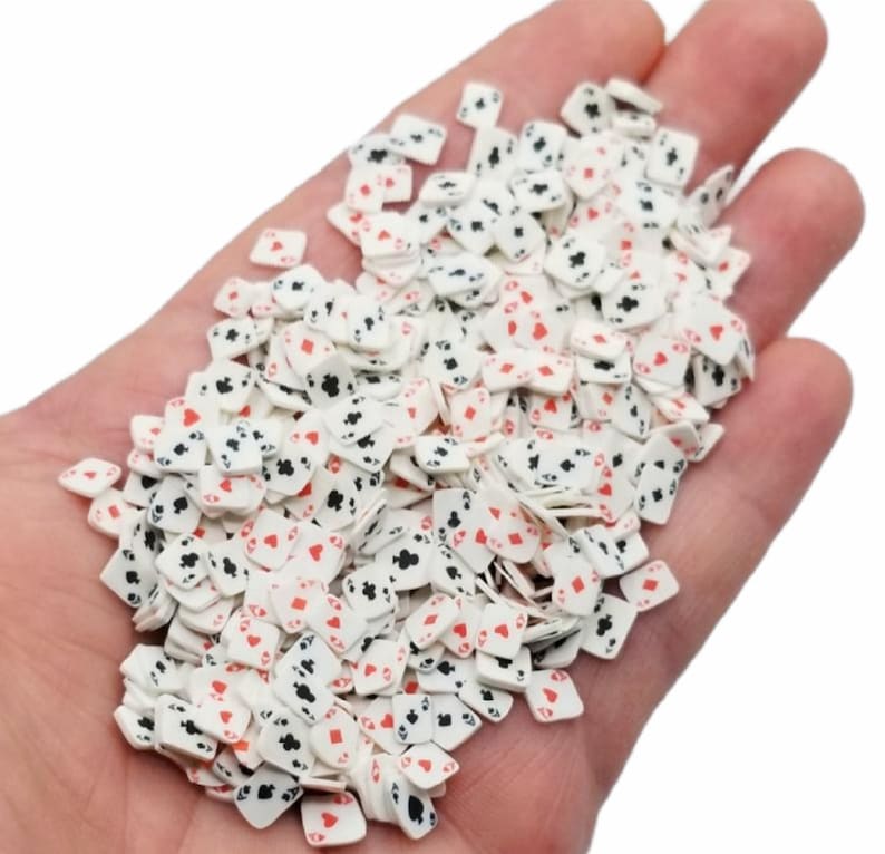 ACES playing cards smaller polymer clay decorative sprinkles emb ACES playing cards smaller polymer clay decorative sprinkles emb