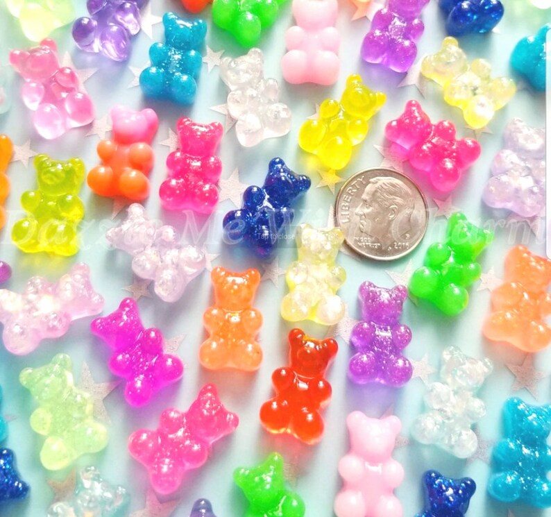 BIG PACKS Gummy bears mixed resin fake candy 50 different Etsy