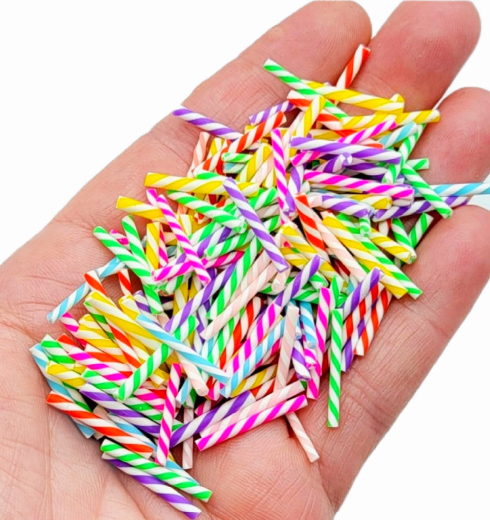 10pcs Pixie stick straws polymer clay candy embellishment Etsy