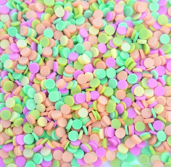 Chocolate chip clay sprinkles candy dot embellishment *choose amount*