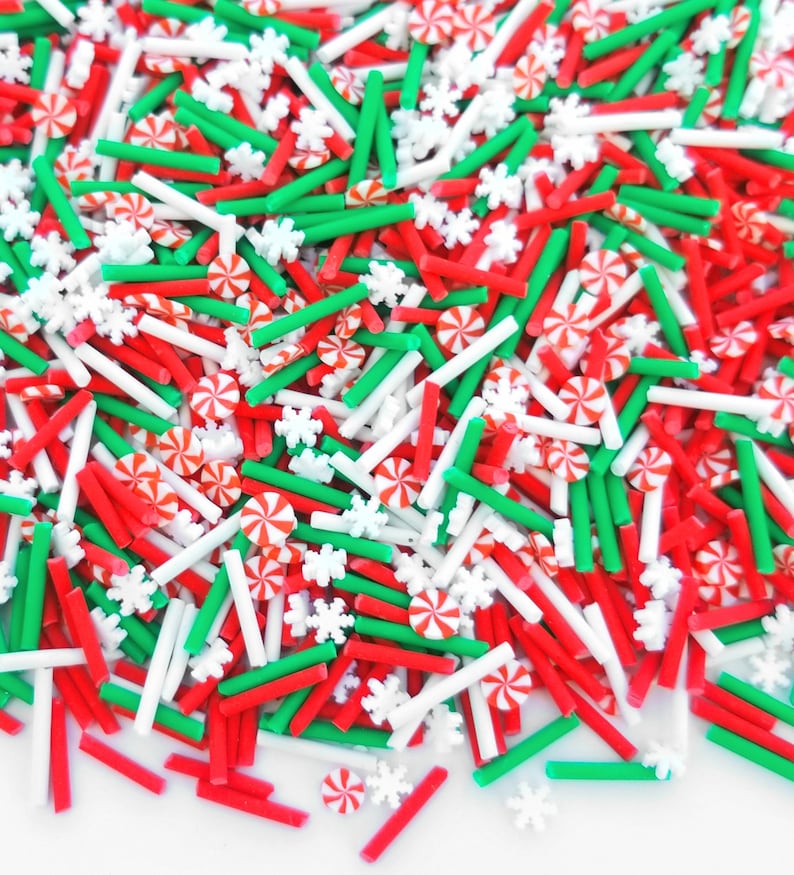 100grams HOLIDAY funfetti polymer clay candy sprinkles NOT EDIBLE