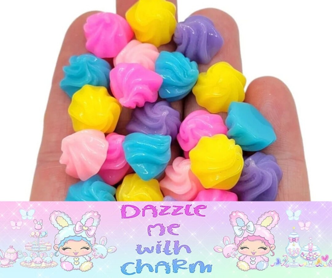 10pcs Decoden Whip Resin Frosting Melts Cabochon Flatback Candy Mix Etsy