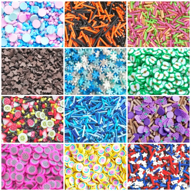 POLYMER CLAY SAMPLE sprinkles and slices over 1000 mixes Etsy