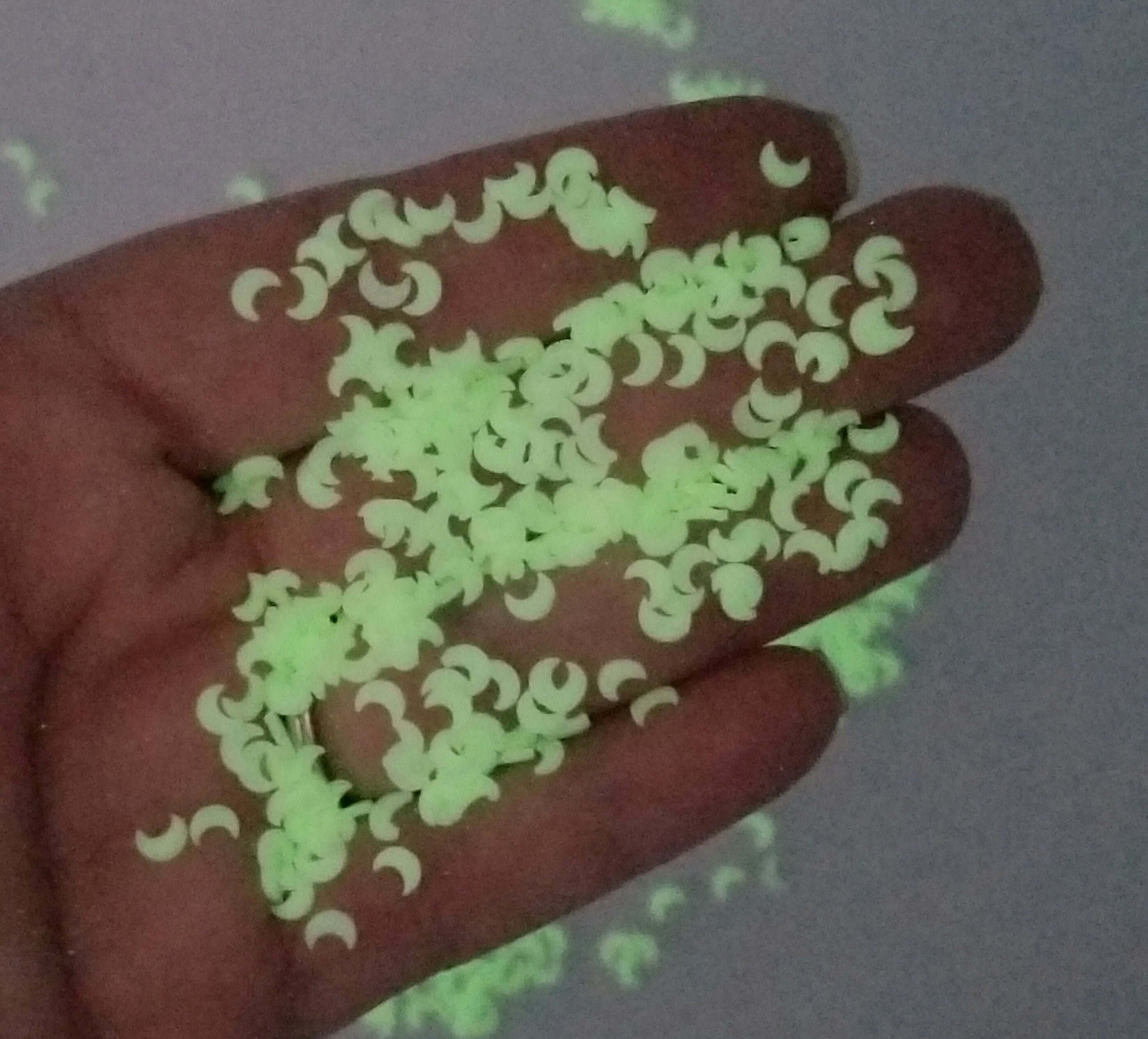 GLOW in the DARK MOON polymer clay funfetti *Not Edible*