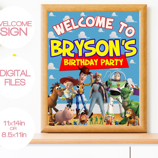 Toy Story Welcome Sign -Toy Story Decorations - Printable - Toy Story Birthday Party - Decorations – Digital