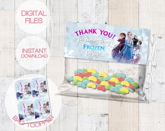 Frozen 2 Treat bag toppers -Frozen 2 Favor Bag Toppers - Frozen 2 Treat Bag Toppers - FROZEN Party Favor -Frozen decoration